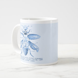 Vintage Insect Image   Beetles   Blue Large Coffee Mug