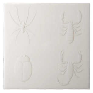 Vintage Insects Ceramic Tile