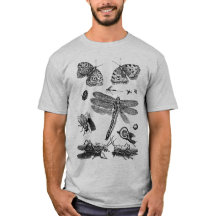 Vintage Insects Entomology Illustration T-Shirt