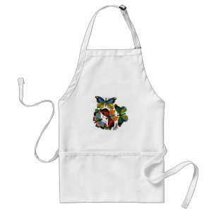 Vintage Insects or Bugs, Beautiful Butterflies Standard Apron