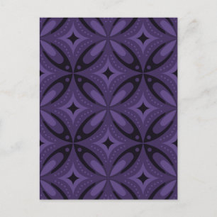 Vintage-Inspired Abstract Geometric Design Postcard