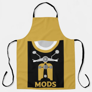 Vintage Inspired British Mods And Rockers Apron