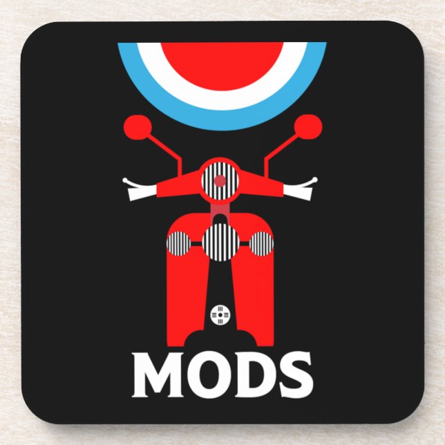 Vintage Inspired British Mods And Rockers Coaster (Front)