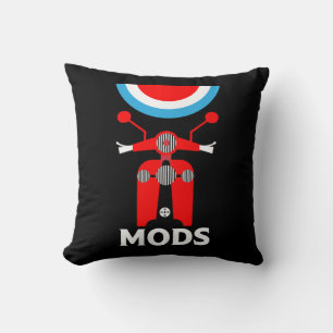 Vintage Inspired British Mods And Rockers Cushion