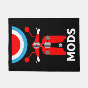 Vintage Inspired British Mods And Rockers Doormat