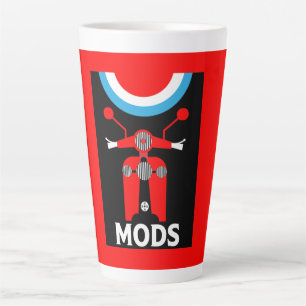 Vintage Inspired British Mods And Rockers Latte Mug