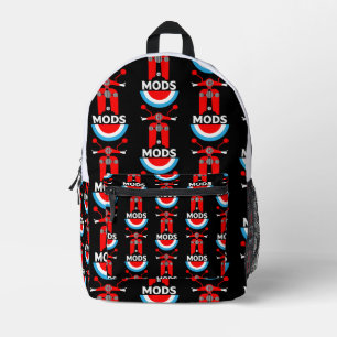 Vintage Inspired British Mods And Rockers Printed Backpack