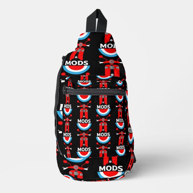 Vintage Inspired British Mods And Rockers Sling Bag (Front)