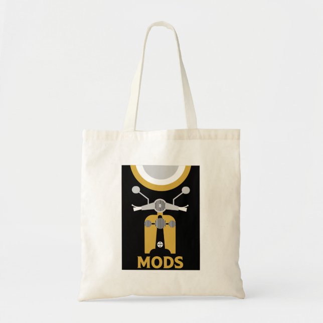 Vintage Inspired British Mods And Rockers Tote Bag (Front)