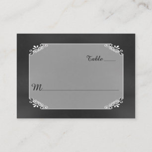 Vintage Inspired Chalk Board Wedding Escort Card