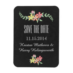 Vintage Inspired Chalkboard Save The Date Magnet