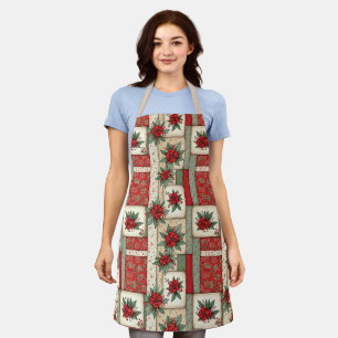 Vintage Inspired Christmas Floral Quilt Pattern Apron