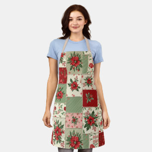 Vintage Inspired Christmas Floral Quilt Pattern Apron