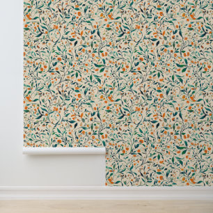 Vintage-Inspired Colorful Paisley Leaf Pattern (3) Wallpaper
