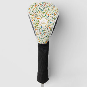 Vintage-Inspired Colourful Paisley Leaf Pattern (2 Golf Head Cover