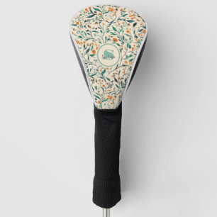 Vintage-Inspired Colourful Paisley Leaf Pattern (3 Golf Head Cover