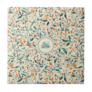 Vintage-Inspired Colourful Paisley Leaf Pattern (3 Tile