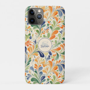 Vintage-Inspired Colourful Paisley Leaf Pattern (4 iPhone 11 Pro Case