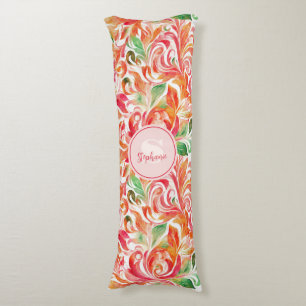 Vintage-Inspired Colourful Paisley Leaf Pattern (5 Body Cushion