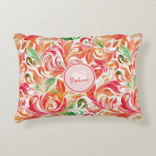 Vintage-Inspired Colourful Paisley Leaf Pattern (5 Decorative Cushion