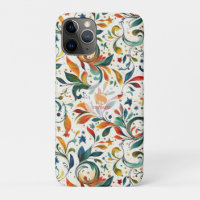 Vintage-Inspired Colourful Paisley Leaf Pattern