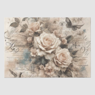 Vintage Inspired Decoupage Floral Tissue Paper