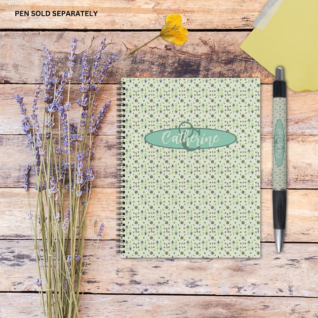 Vintage Inspired Elegant Cream Floral Notebook (Vintage Inspired Elegant Cream Floral Personalised Notebook.)