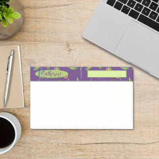 Vintage Inspired Elegant Purple and Green Floral Post-it Notes
