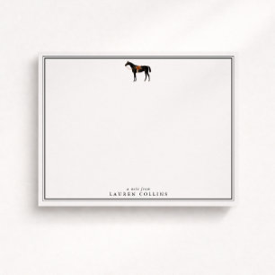 Vintage inspired Equestrian Horse note card