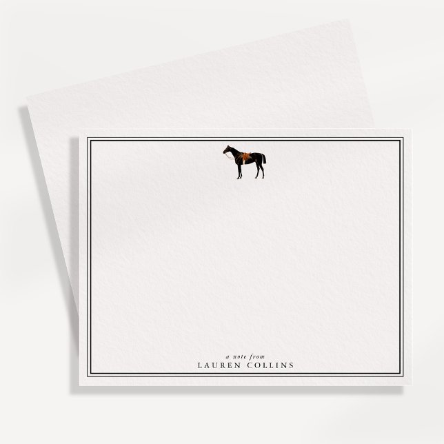Vintage inspired Equestrian Horse note card (Creator Uploaded)