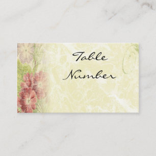 Vintage Inspired Floral Table Number Cards