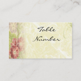 Vintage Inspired Floral Table Number Cards