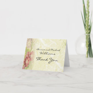 Vintage Inspired Floral Thank You