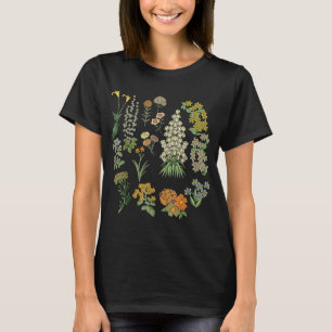 Vintage Inspired Flower Botanical Plants Nature Gr T-Shirt