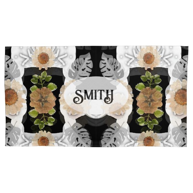 Vintage Inspired Garden Floral Pattern Pillowcase (Front)