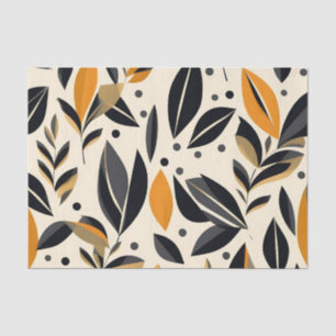 Vintage Inspired Geometric Leaf Pattern Tissue Paper