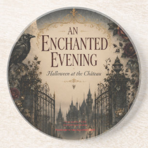 Vintage-Inspired Halloween for Mysterious Evening Coaster