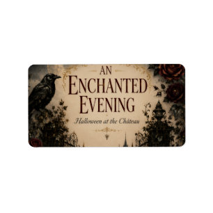 Vintage-Inspired Halloween for Mysterious Evening Label