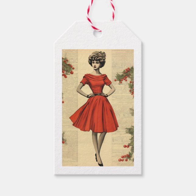 Vintage-Inspired Holiday Gift Tag (Front)