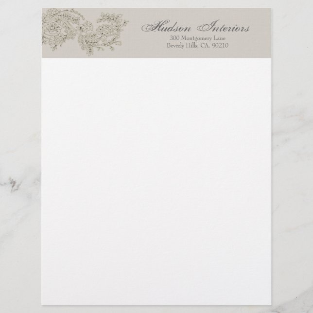 Vintage Inspired Letterhead (Front)