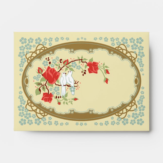 Vintage Inspired Love A6 Envelopes (Front)