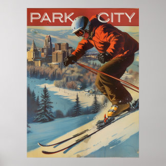 Vintage-Inspired Park City Travel Poster
