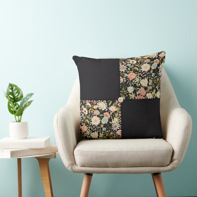 Vintage Inspired Patchwork Quilt Cushion (Chair)