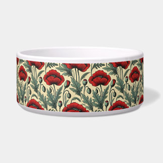 Vintage-Inspired Red Poppies Pattern
