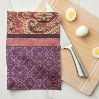 Vintage Inspired Renaissance Silk Tapestry Tea Towel