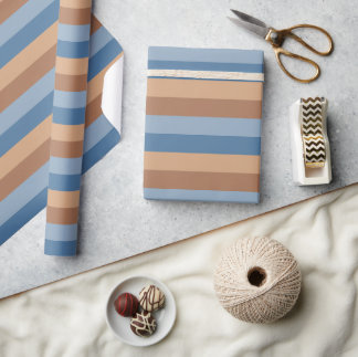 Vintage-Inspired Retro Striped Wrapping Paper