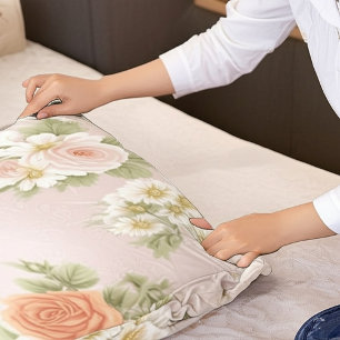 Vintage-Inspired Rose & Daisy Pillowcase