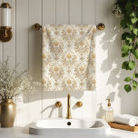 Vintage-Inspired Towels Cream Ivory Damask Design<br><div class="desc">The Victorian Damask Towels from the Cream Ivory Vintage Elegance Collection exude timeless sophistication and elegance. These towels are designed to bring a touch of vintage charm to any bathroom decor, making them a perfect choice for those who value classic style and refined aesthetics. Crafted with intricate damask patterns in...</div>