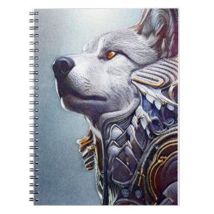 Vintage-Inspired Wolf Head Art - Nostalgic Notebook