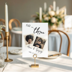 Vintage Instant Photo Handwriting 5x7 Table Number